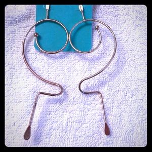 Funky Rose Gold Spiral Earrings